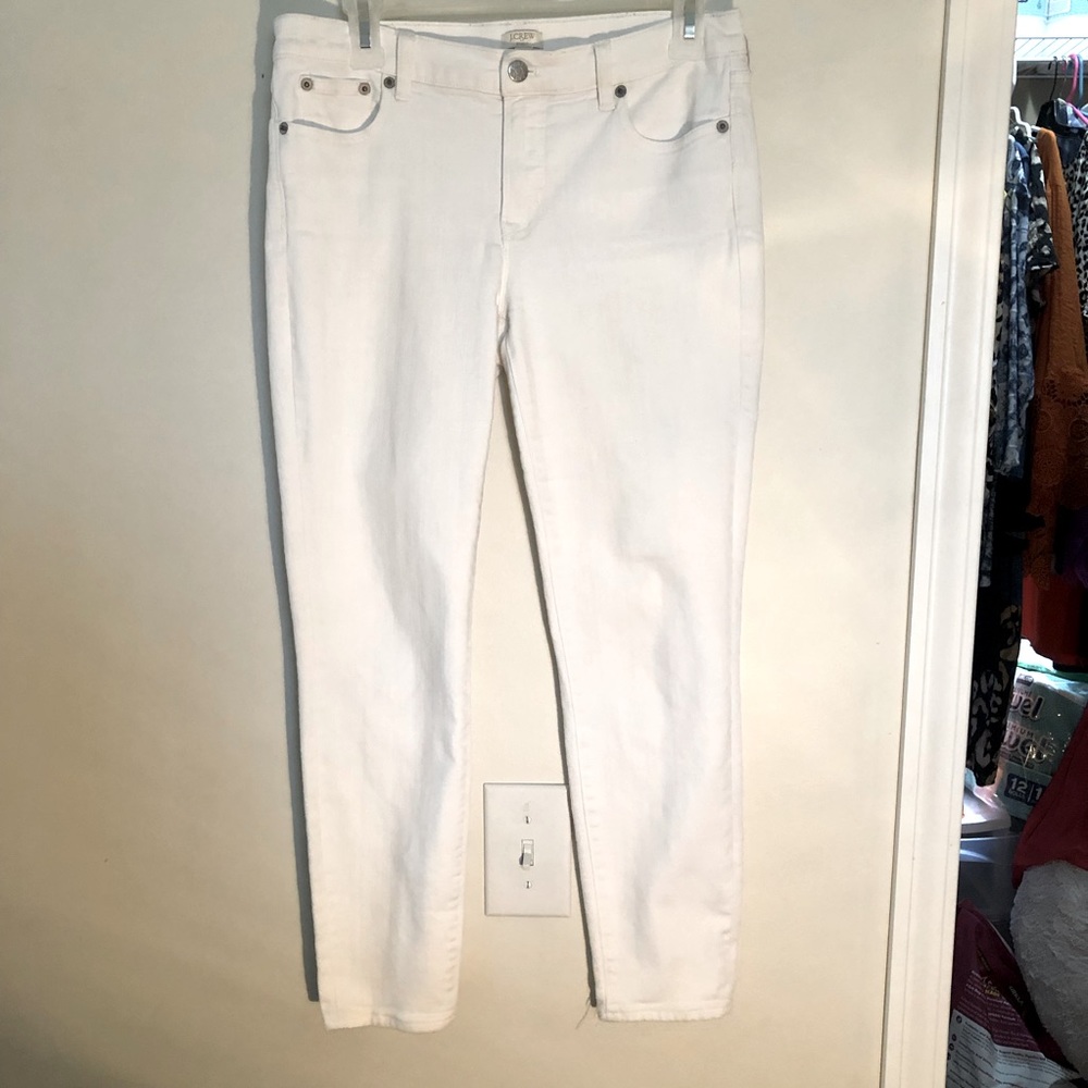 Womens J. Crew 28/26 white stretch summer denim pants casual sz 8-10